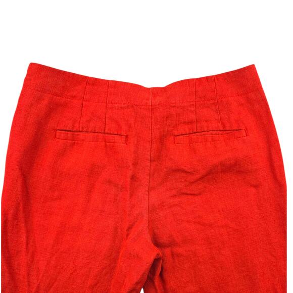 Elevenses by Anthropologie | Red/Orange Edisto Linen Blend Pants | Size 4 - Picture 7 of 7
